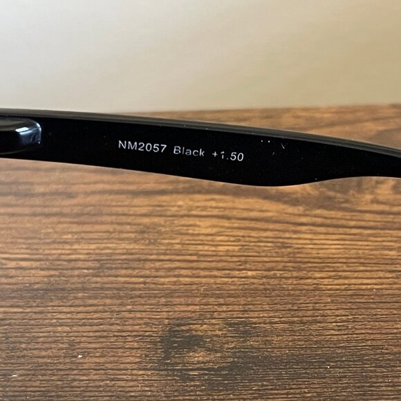 Nicole Miller Classic Black Square Retro Thick Eyeglass Frames Only 52-18-140 - Picture 2 of 9